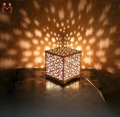 Buy 3D Wooden Star Projector Cube Night Lamp Online 3D Wooden Star Projector Cube Lamp | Magic Celestial Ambient Nightlight