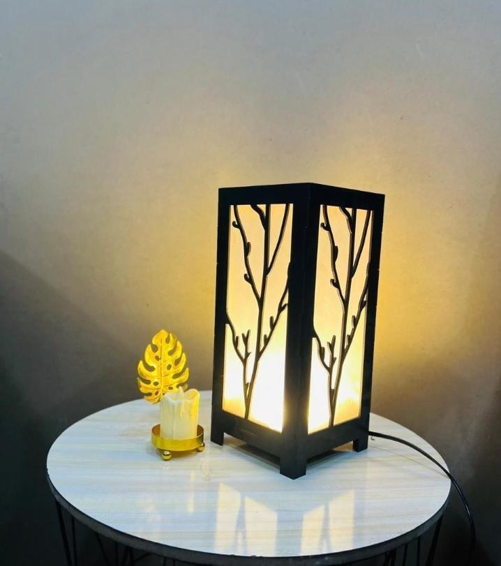 Buy Japanese Shoji Style Wooden Branch Lamp Online Premium Zen Nature Branch Column Lamp – Matte Black Ambient Light for Luxury Corners