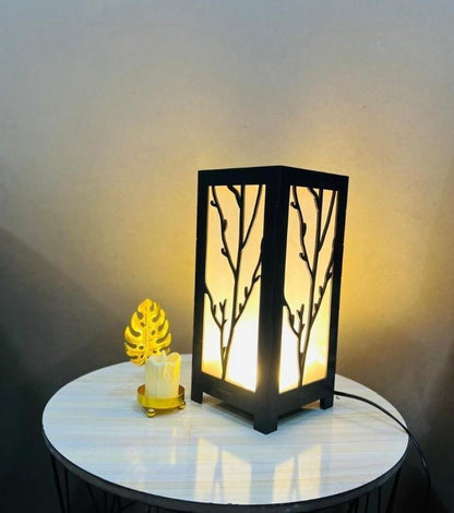 Buy Japanese Shoji Style Wooden Branch Lamp Online Premium Zen Nature Branch Column Lamp – Matte Black Ambient Light for Luxury Corners