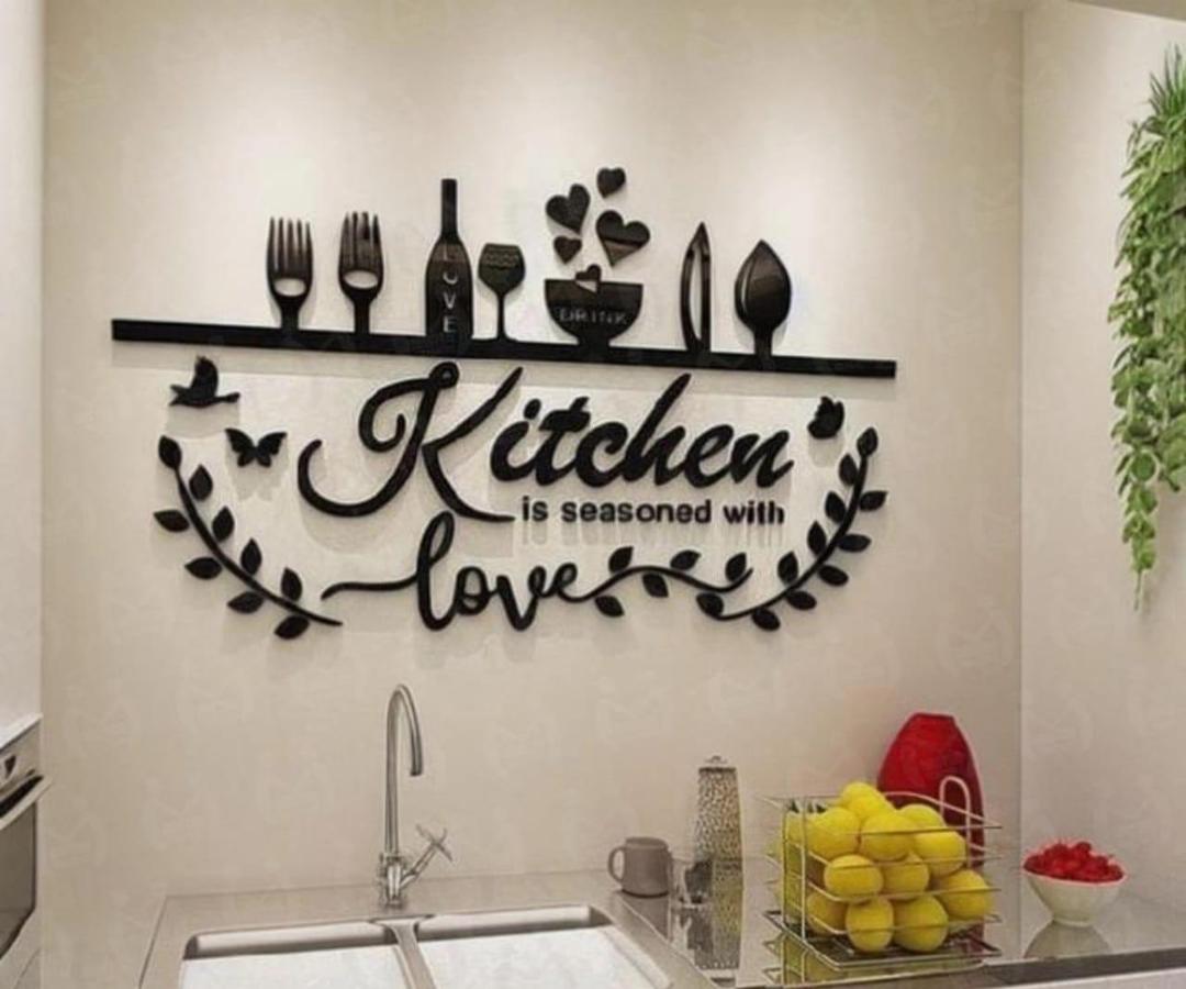 Creative Wooden Kitchen Sign Collage with Leaf & Bird Accents – Elite Cooking Area Wall Framing