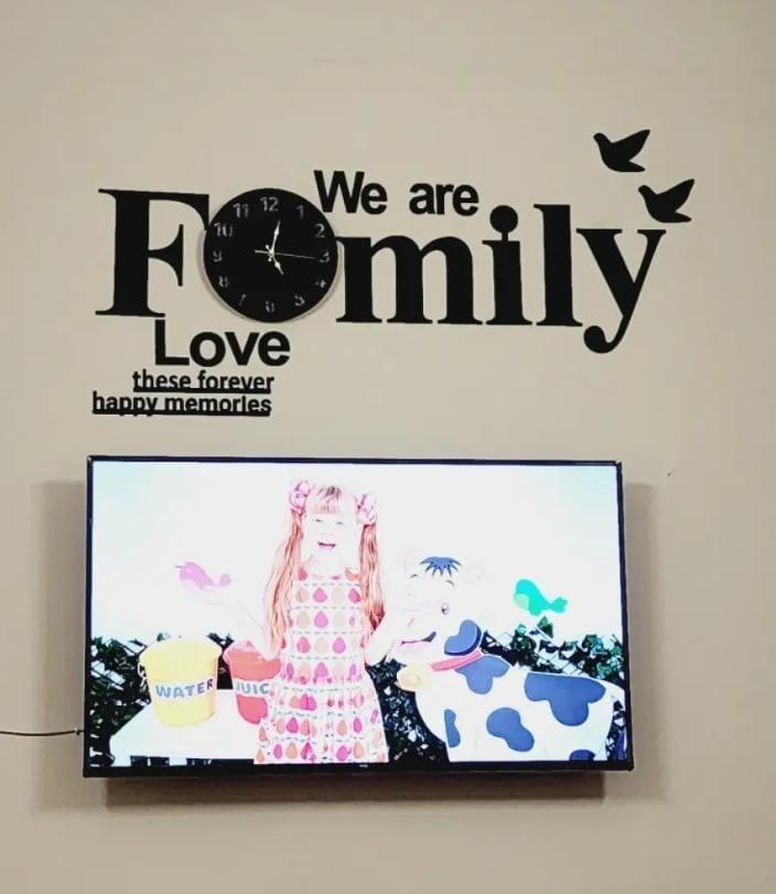 3D Acrylic Family Wall Clock | "We are Family" DIY Wall Art Sticker Clock