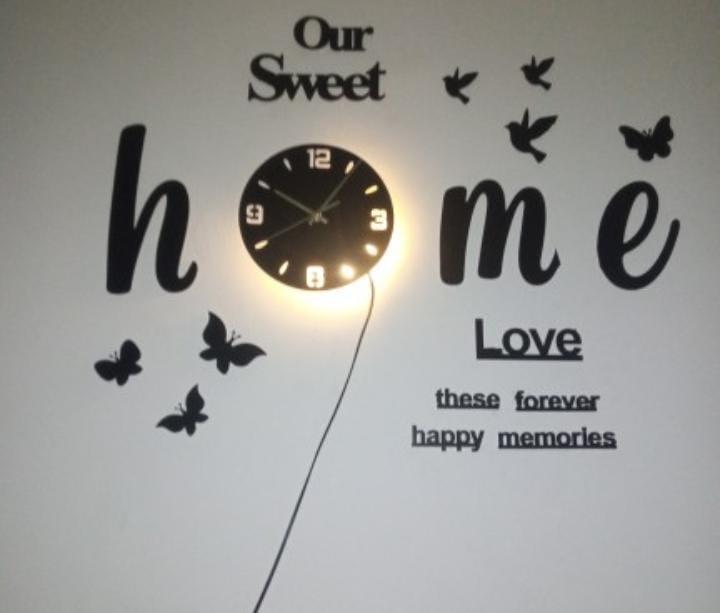 Sweet Home Butterfly LED Wall Clock – Modern 3D DIY Home Decor